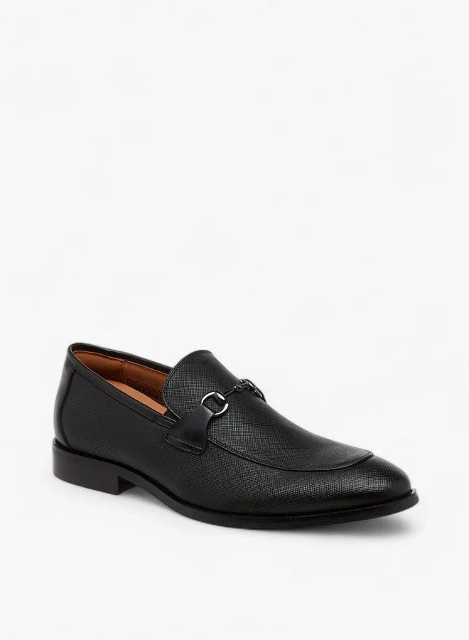 DUCHINI Men's Metal Accent Loafers
